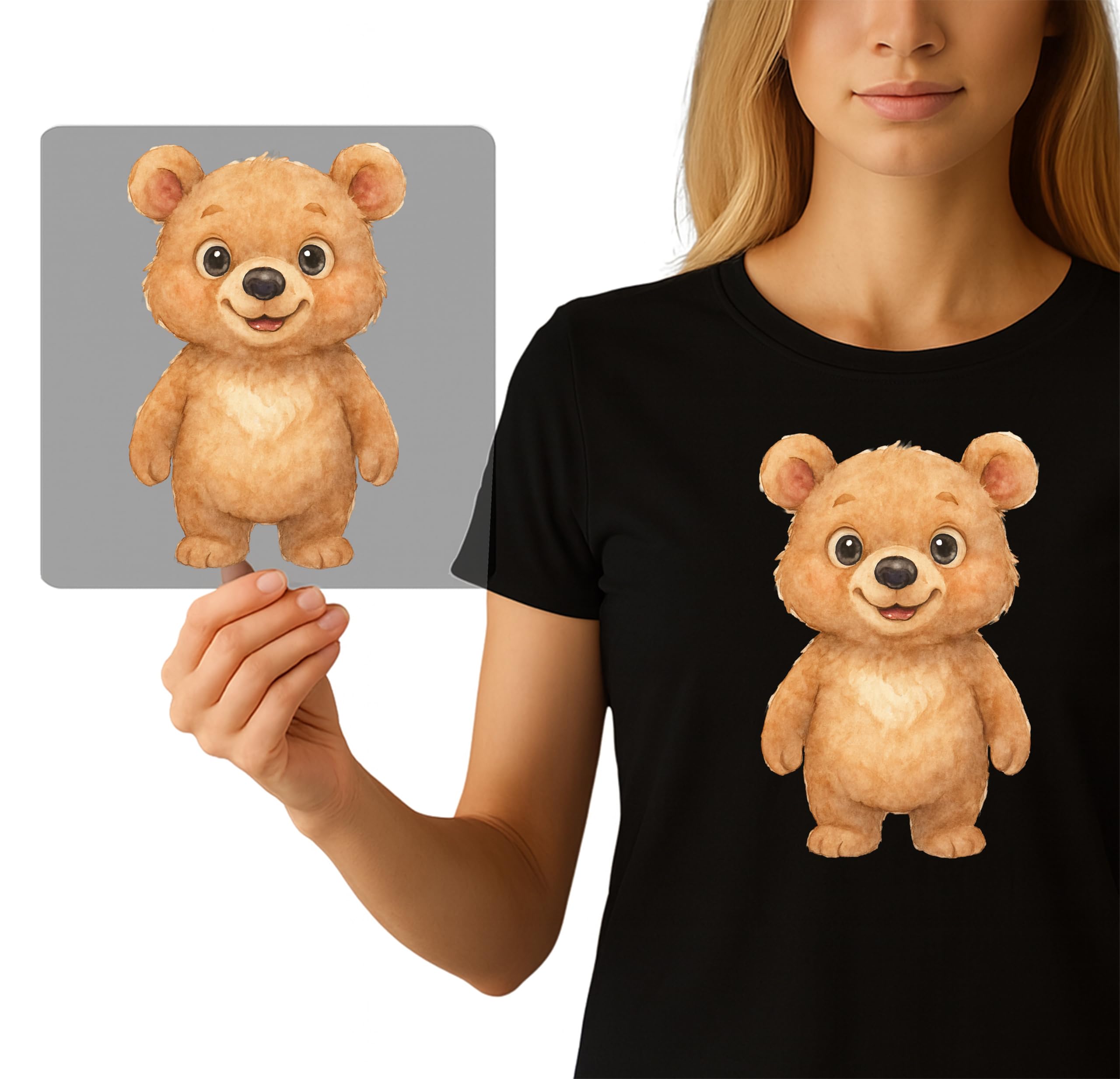 Amazon.com: Teddy Bear Iron-On Graphic for DIY Apparel - Cute Bear